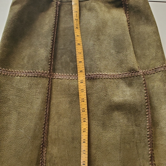NWOT- Never Worn. Two Piece Olive Green Suede Set. - Picture 11 of 11